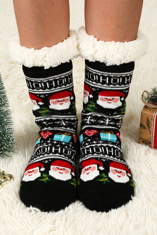 Black Fleece Christmas Socks