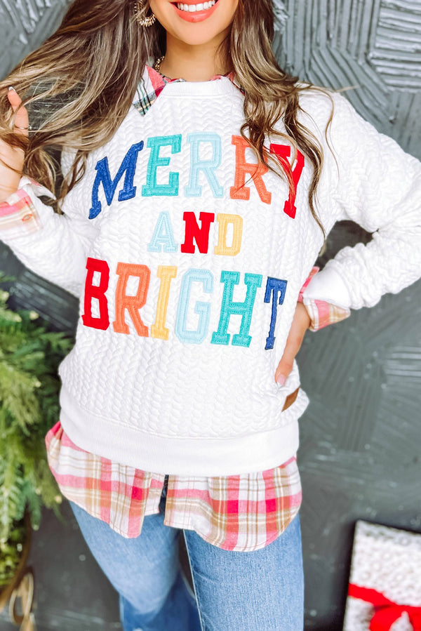 White Merry And Bright Sweatshirt