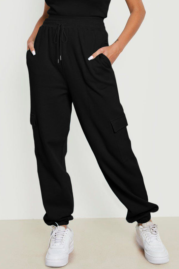 Black Cargo Jogger Pants