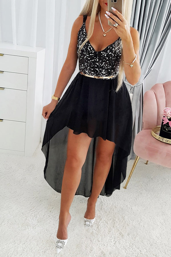 Black Sequin Dress