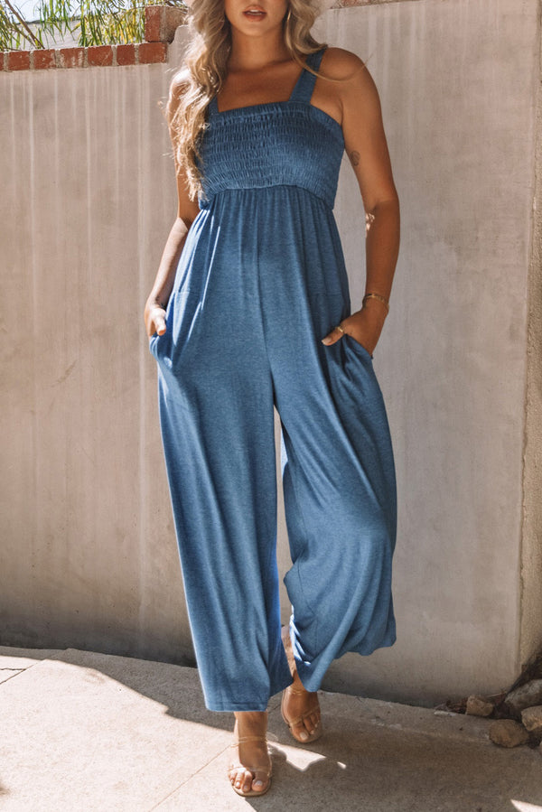 Blue High Waist Jumpsuit