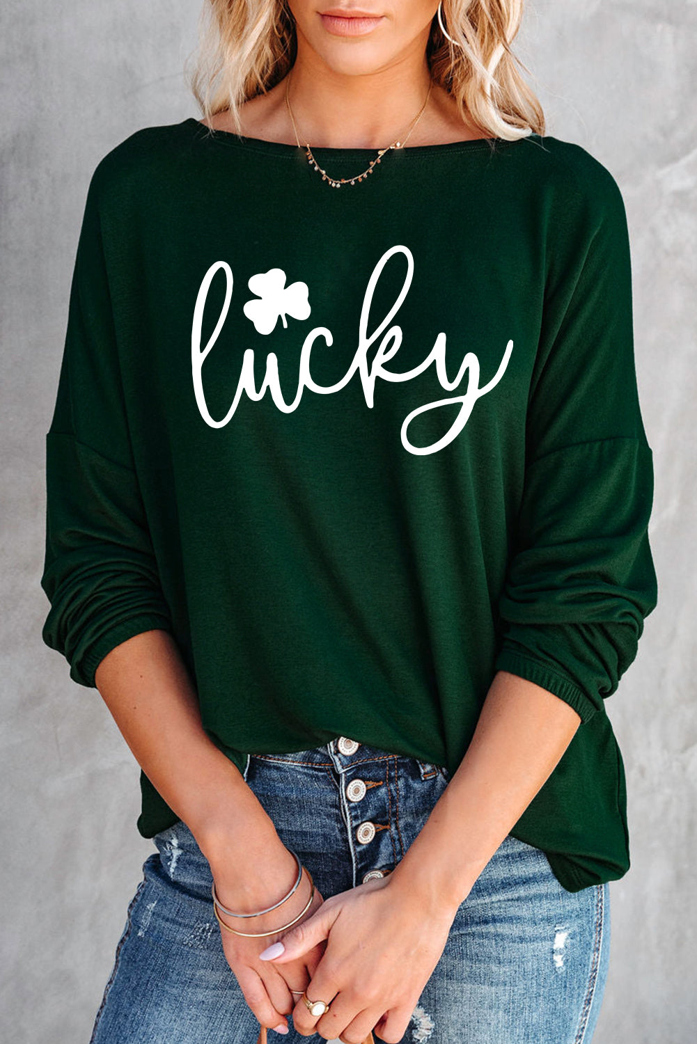 Green Lucky Clover Top