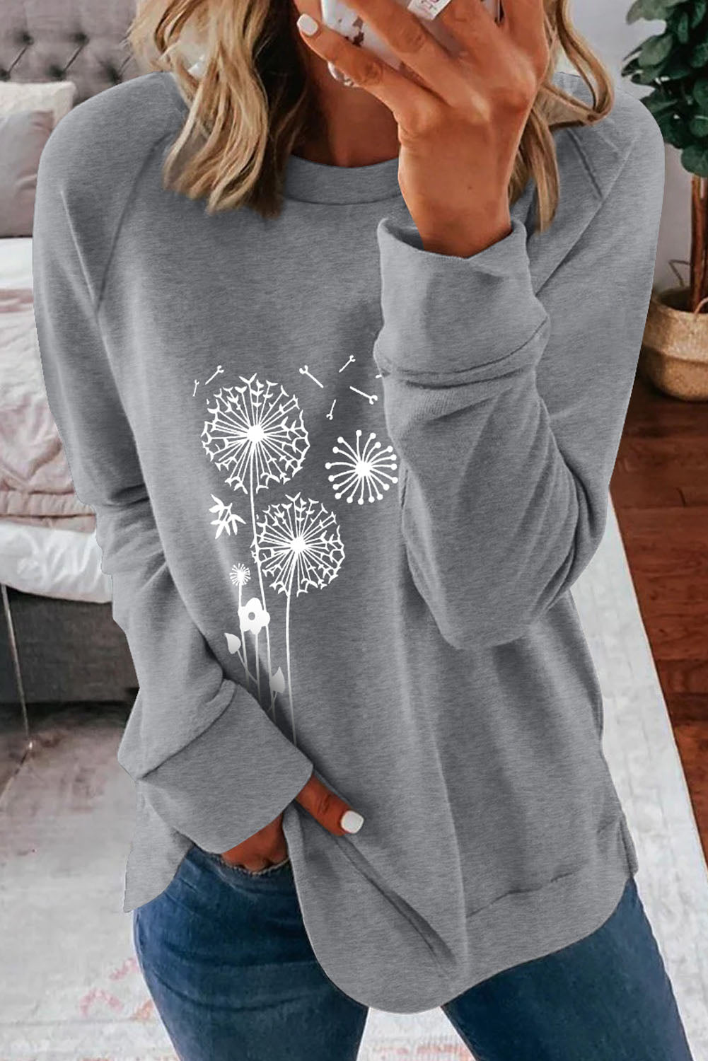 Gray Dandelion Sweatshirt