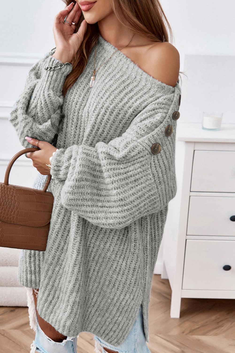 Gray Oversized Sweater